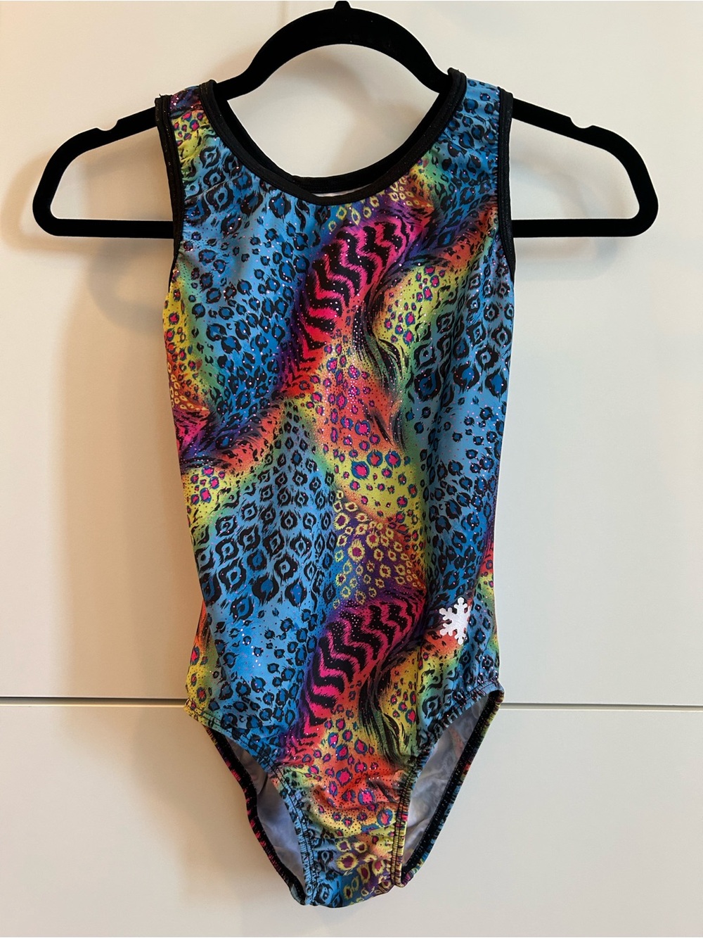 Snowflake Multicolor Animal-Print Gymnastics Leotard - Adult Small